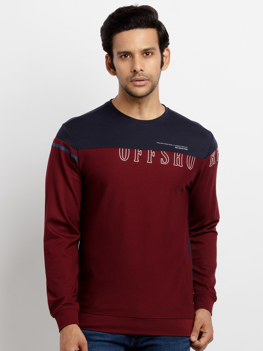 

Status Quo Men Printed Sweatshirt, Navy blue