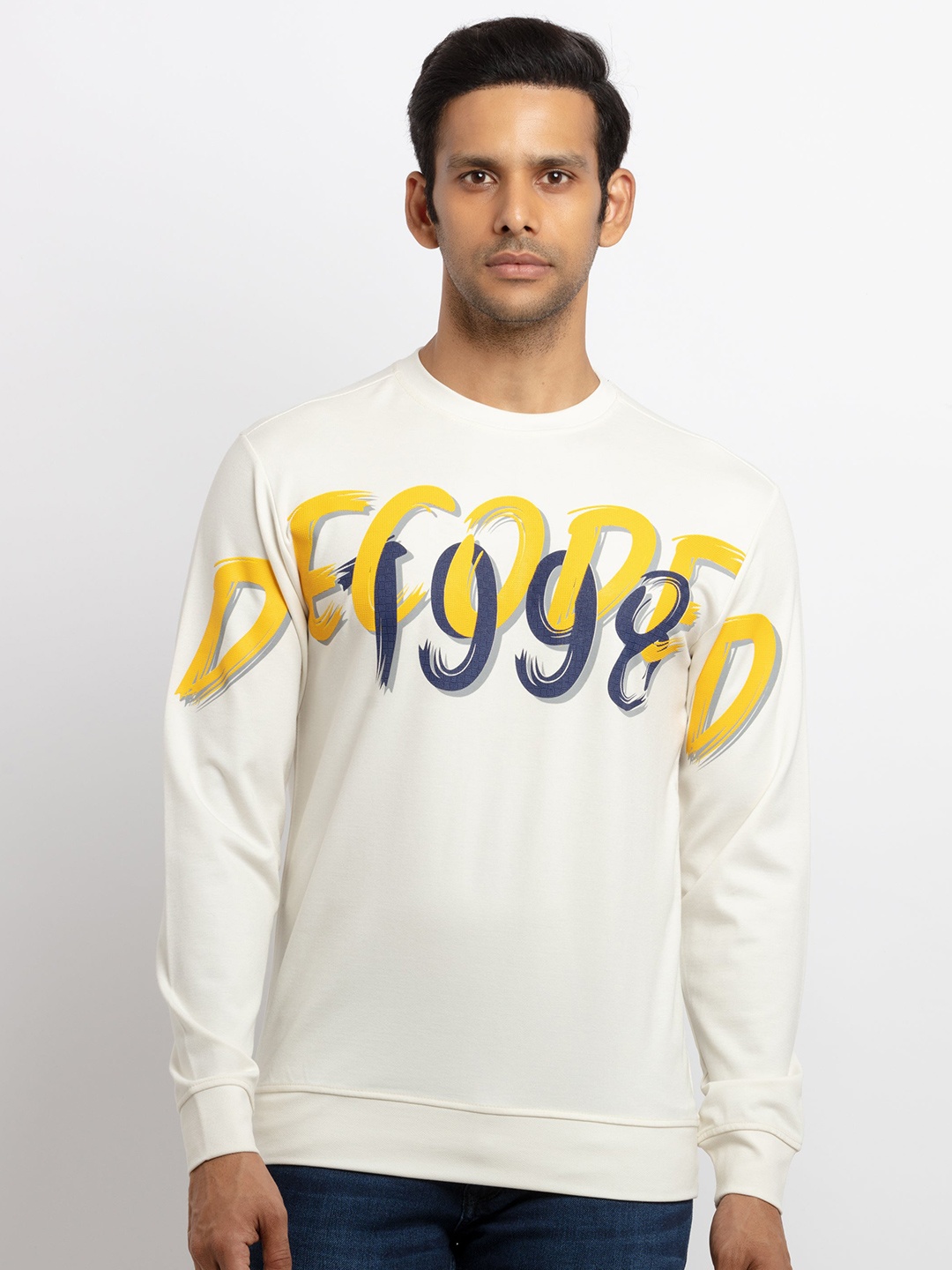 

Status Quo Men Printed Sweatshirt, Off white