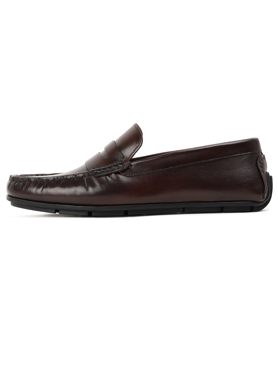 

RARE RABBIT Men Leather Penny Loafers, Brown