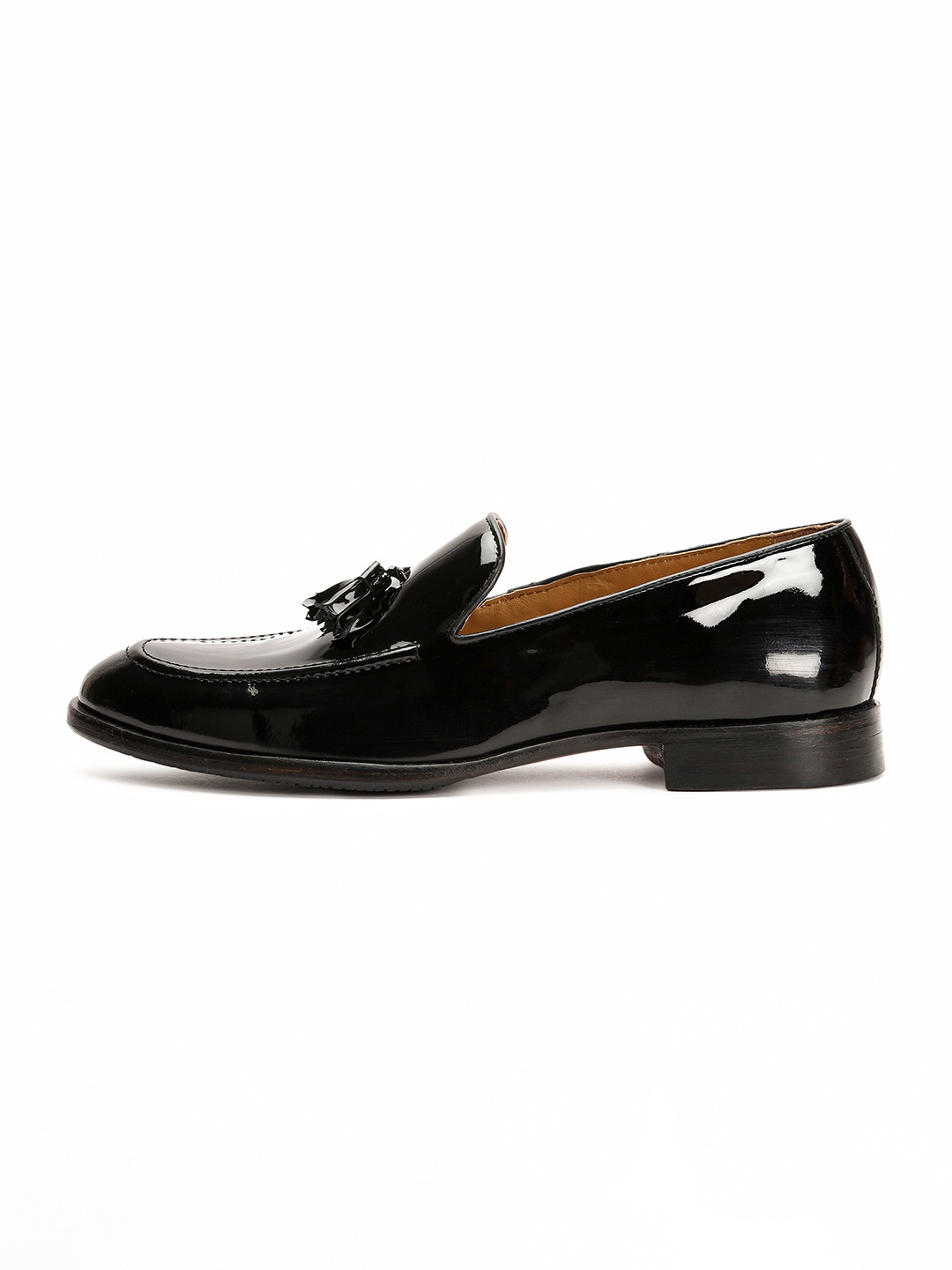 

RARE RABBIT Men Leather Tassel Loafers, Black