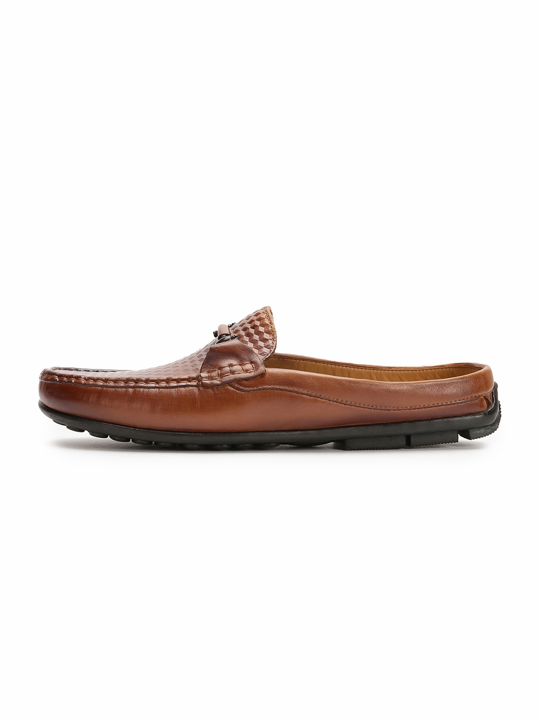 

RARE RABBIT Men Textured Leather Loafers, Tan