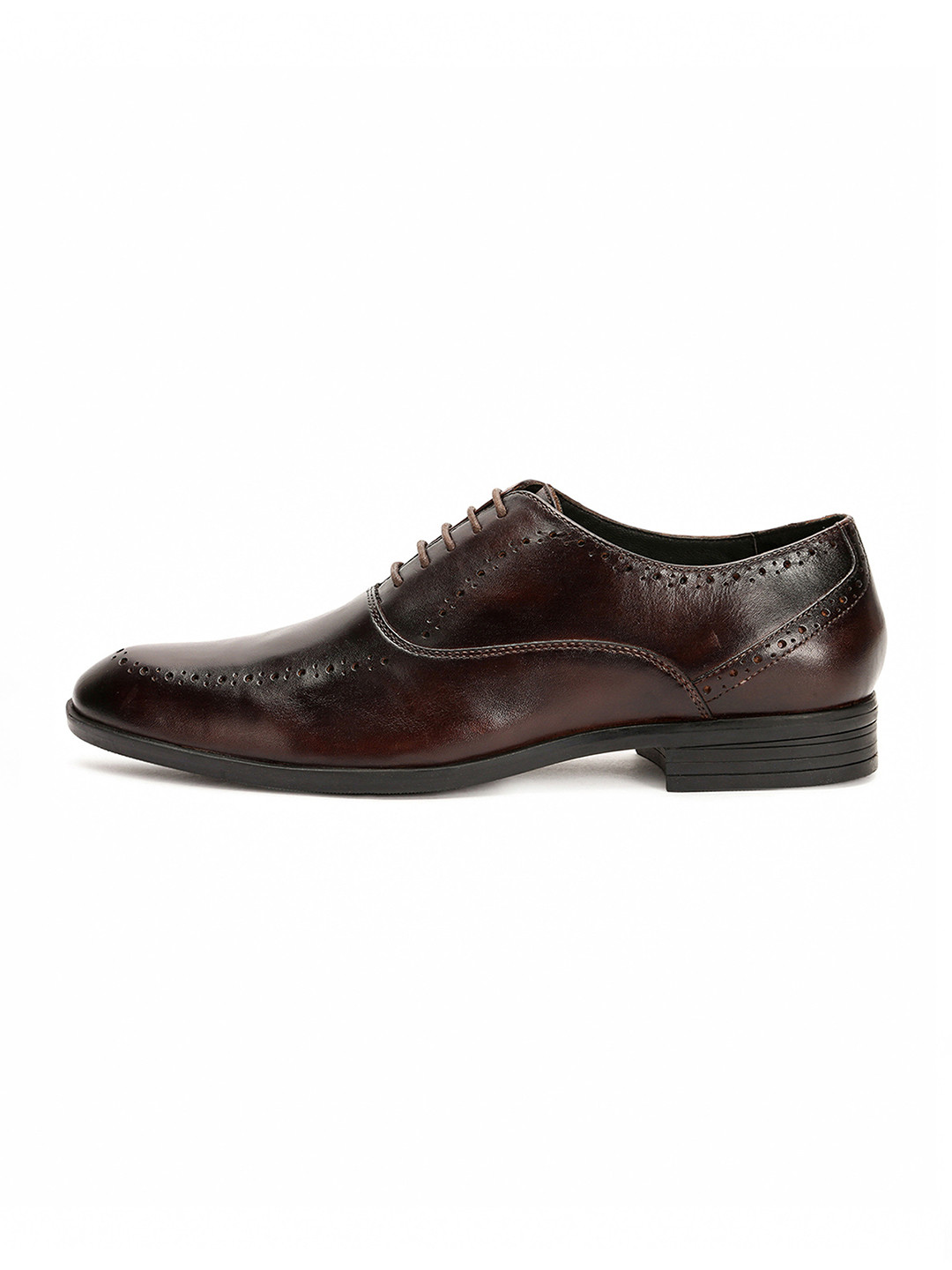 

RARE RABBIT Men Perforations Leather Oxfords, Brown