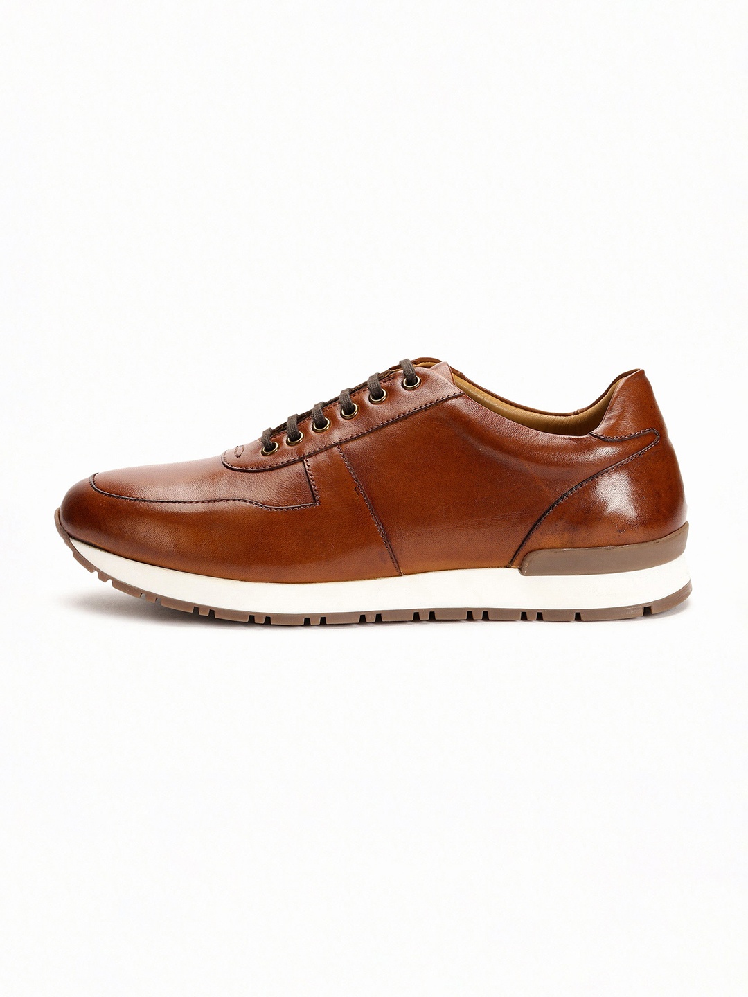 

RARE RABBIT Men Leather Sneakers, Brown