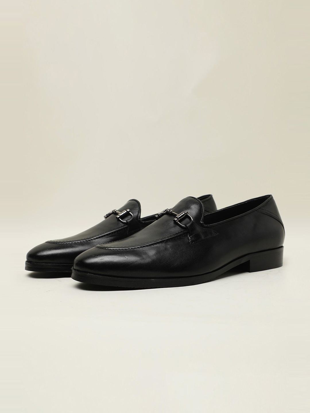 

RARE RABBIT Men Leather Loafers, Black