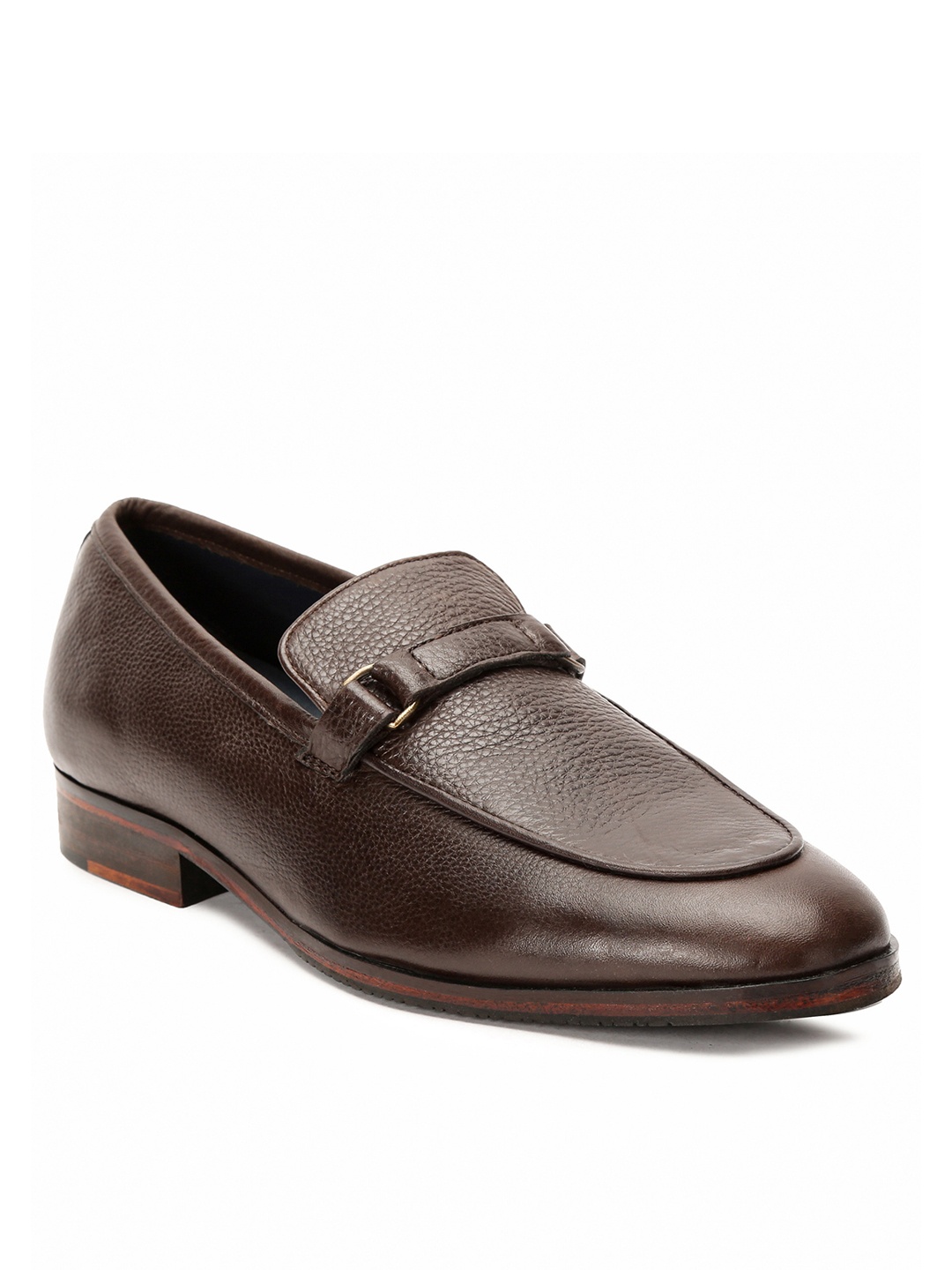 

RARE RABBIT Men Textured Leather Loafers, Brown