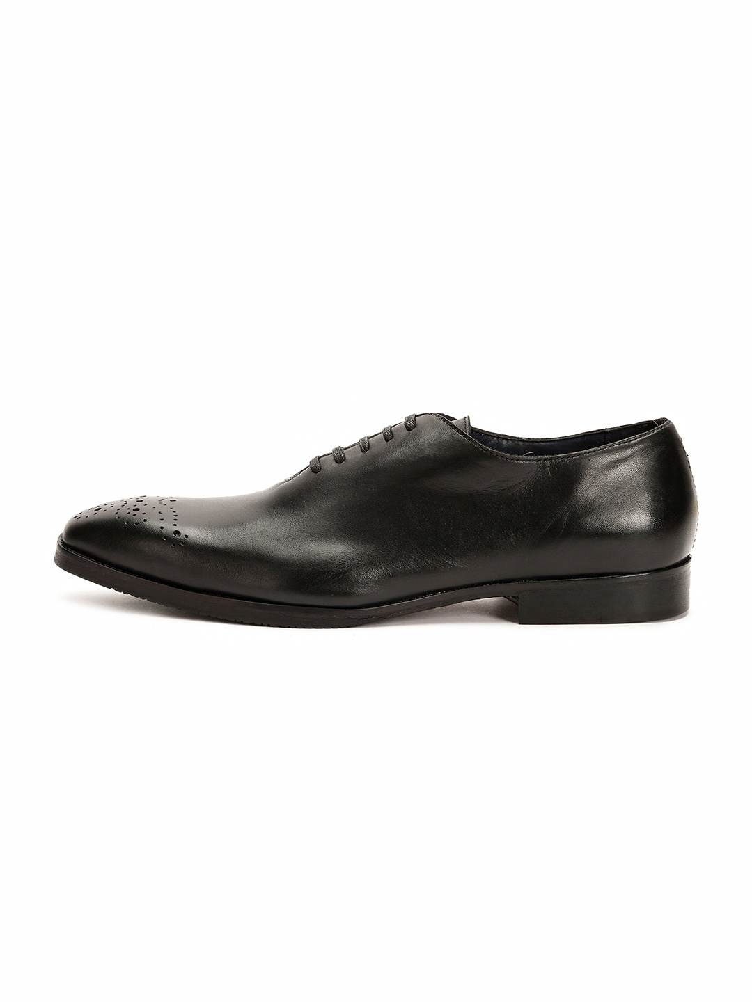 

RARE RABBIT Men Perforations Leather Formal Brouges, Black