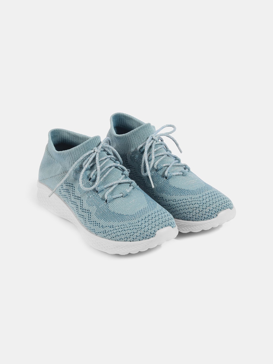 

LEMON & PEPPER Women Woven Design Sneakers, Blue