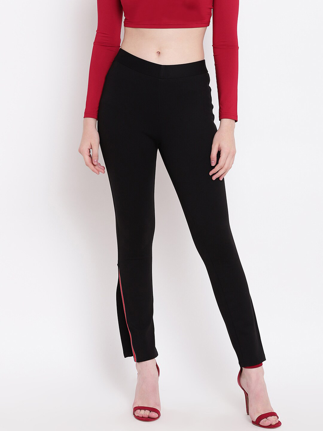 

Be Indi Women Slim Fit Cotton Jegging, Black