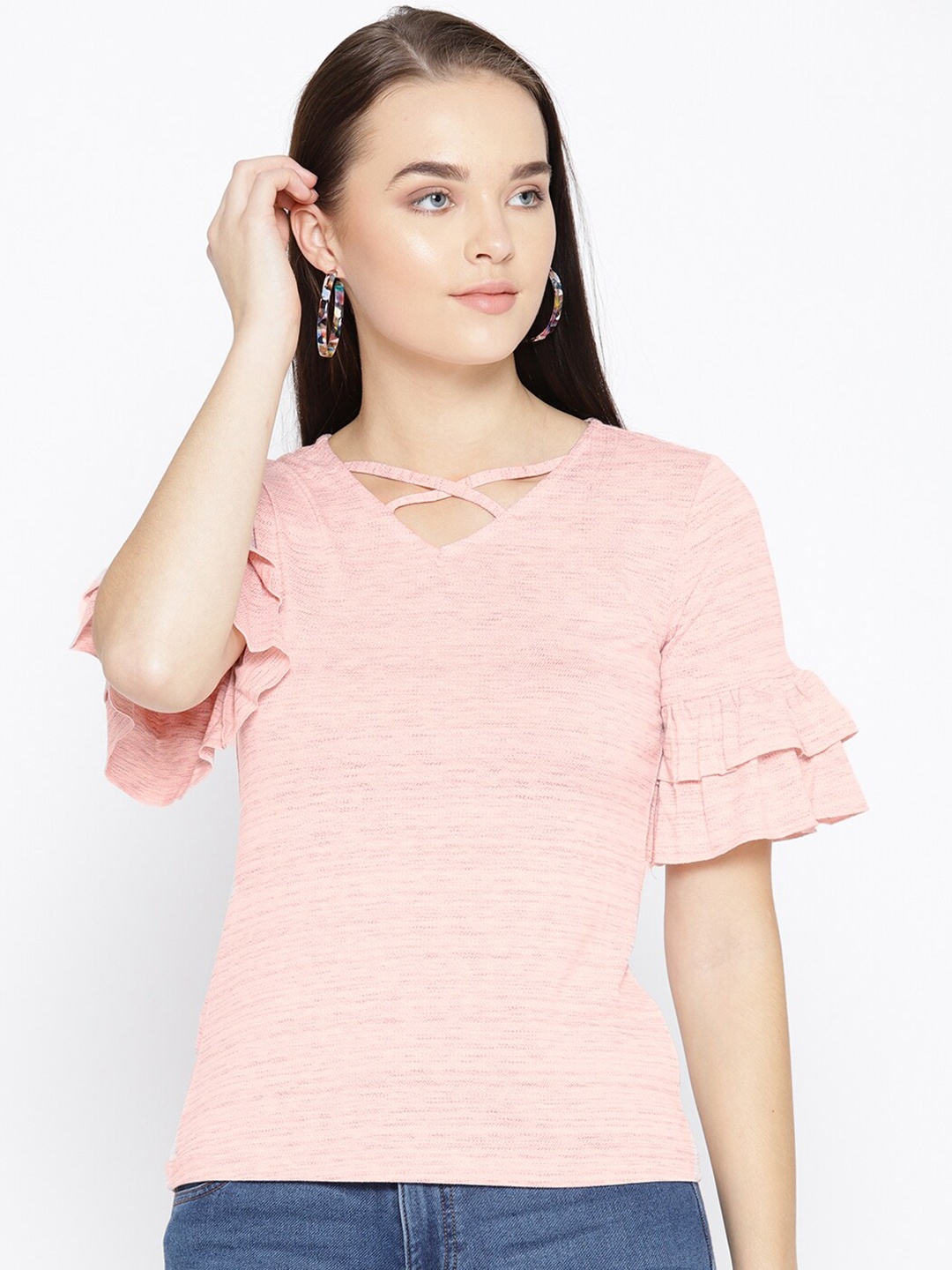 

Be Indi Women Solid Top, Pink