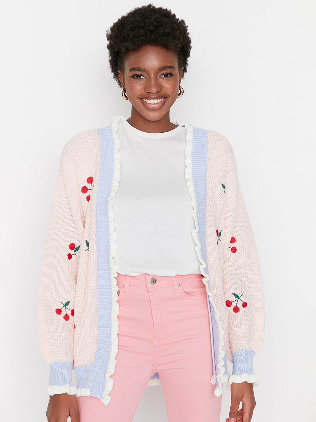 

Trendyol Women Pink Embellished Top