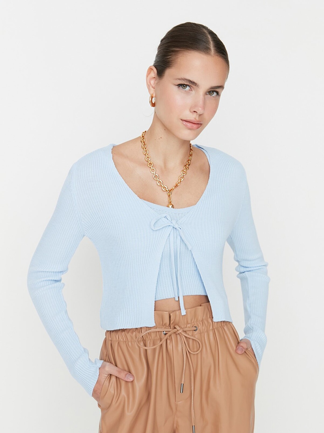 

Trendyol Blue Striped Top