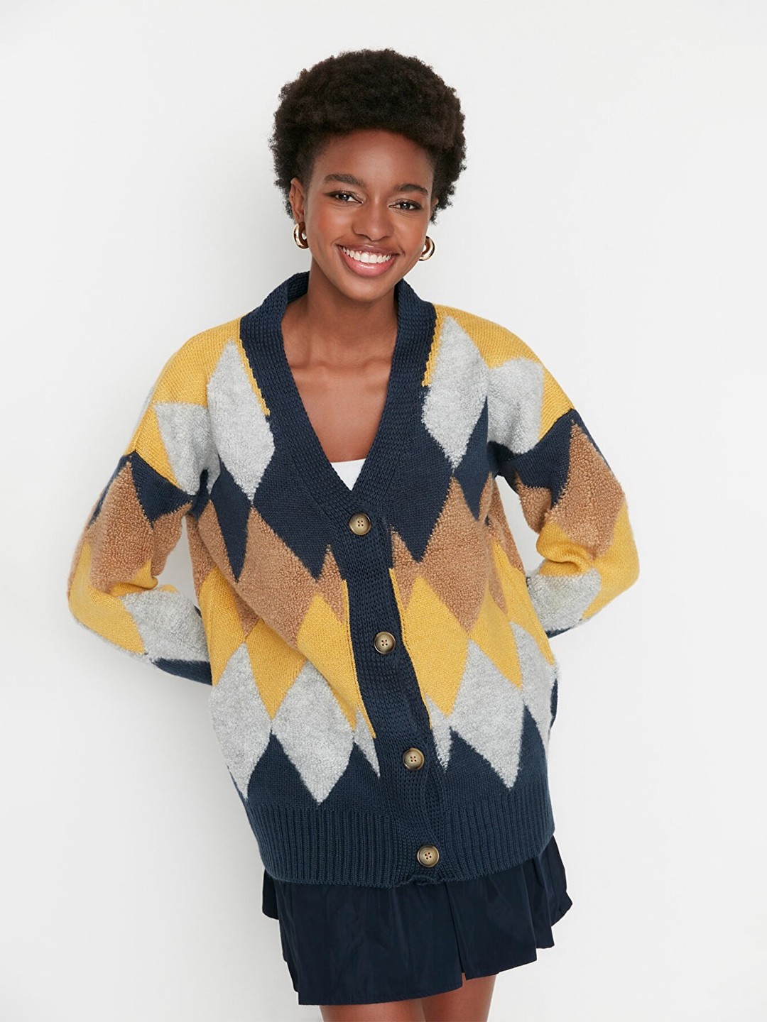 

Trendyol Navy Blue Print Top