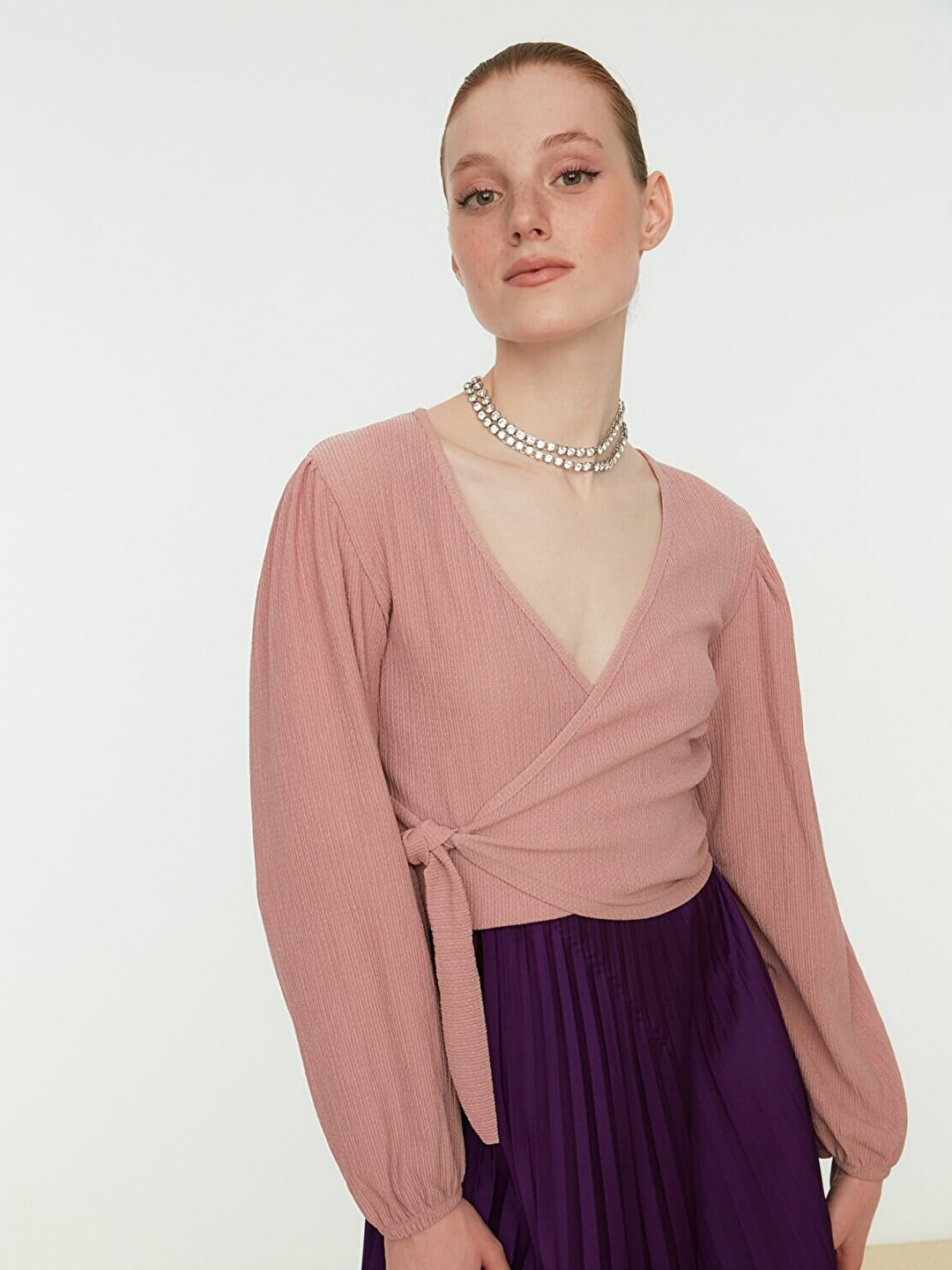 

Trendyol Rose Wrap Top