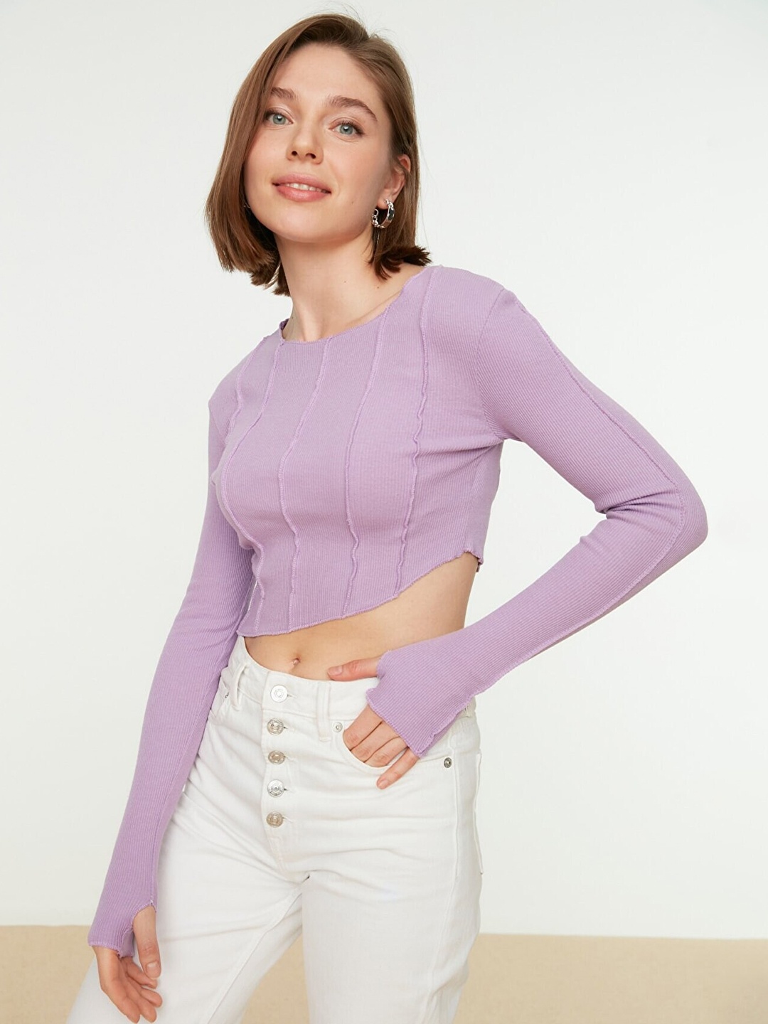 

Trendyol Women Violet Wrap Top