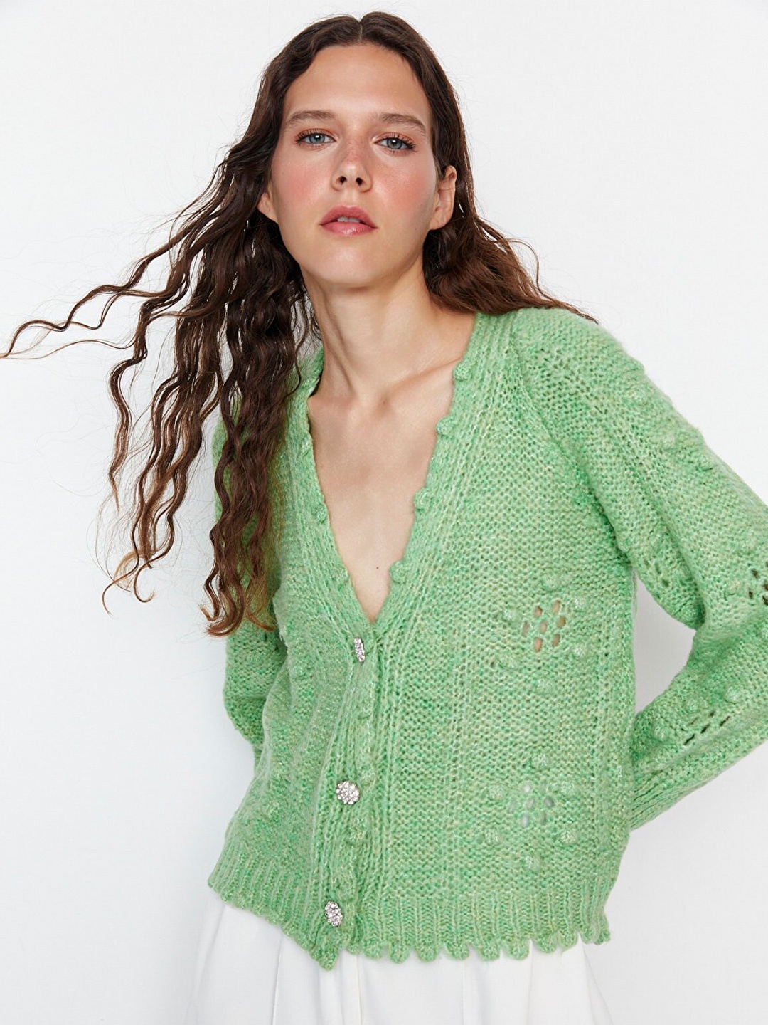 

Trendyol Green Shirt Style Top