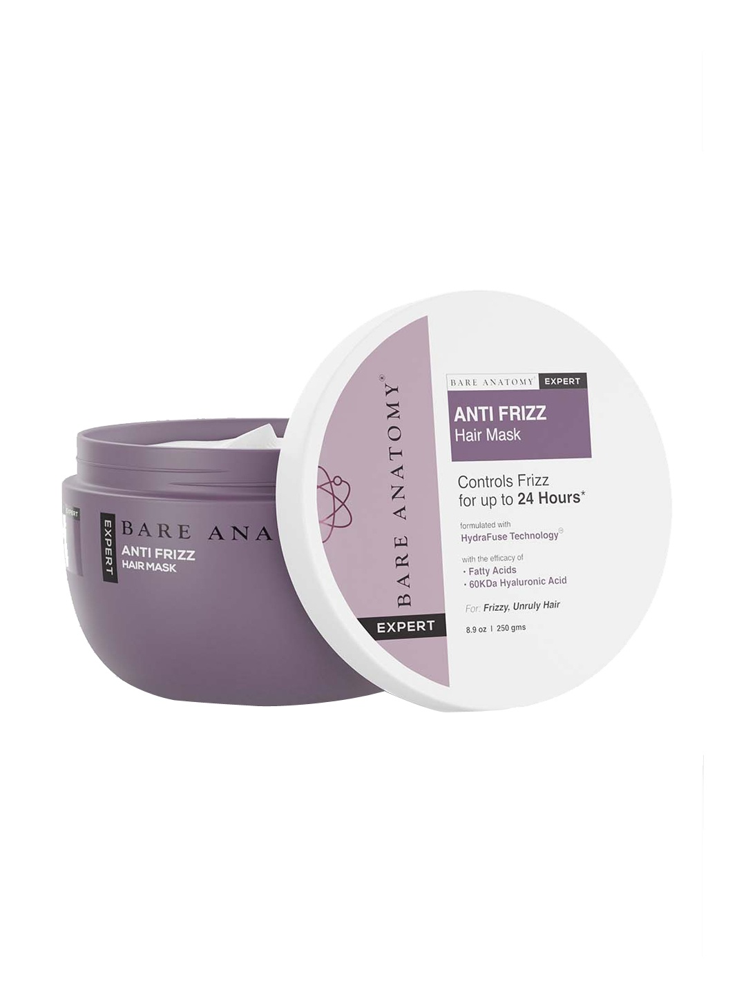 

Bare Anatomy Anti-Frizz Hair Mask 250g, Grey melange