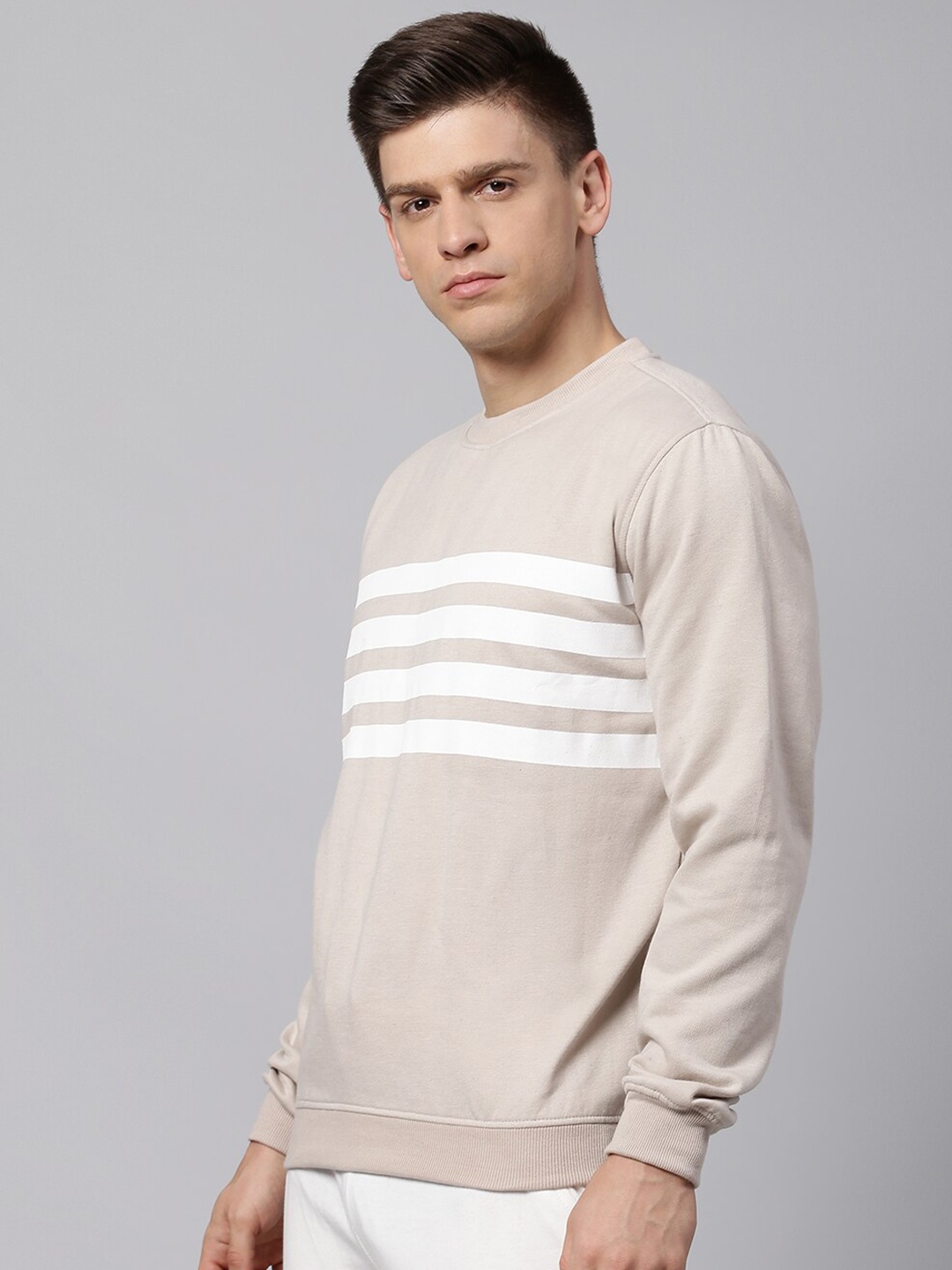 

Dennis Lingo Men Printed Sweatshirt, Beige