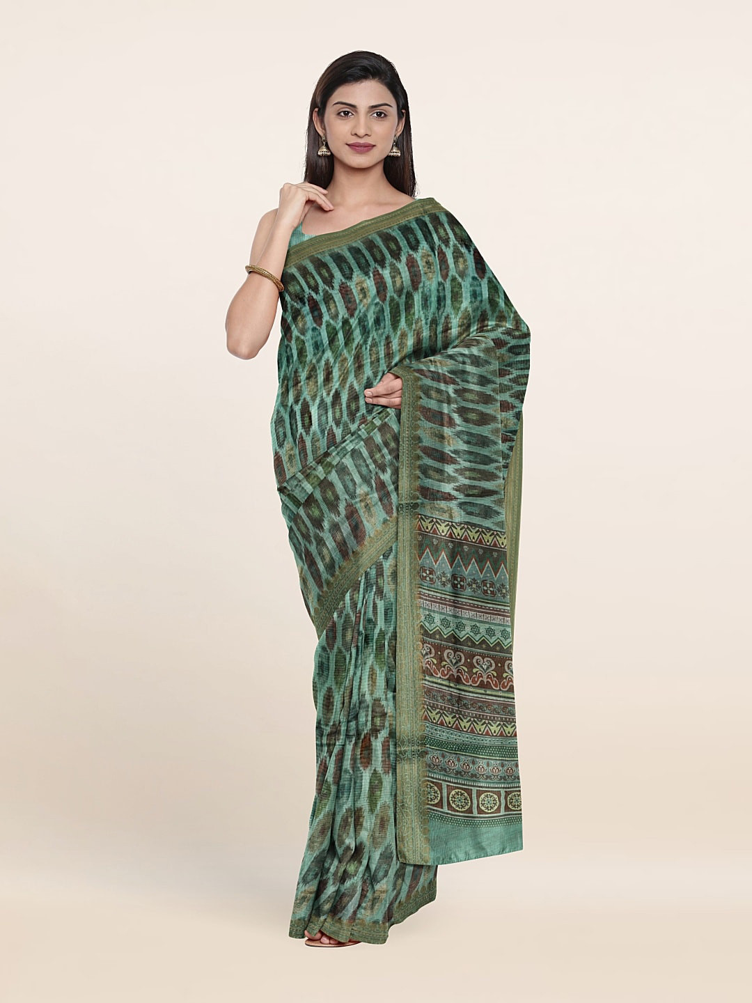 

Pothys Ethnic Motifs Saree, Green