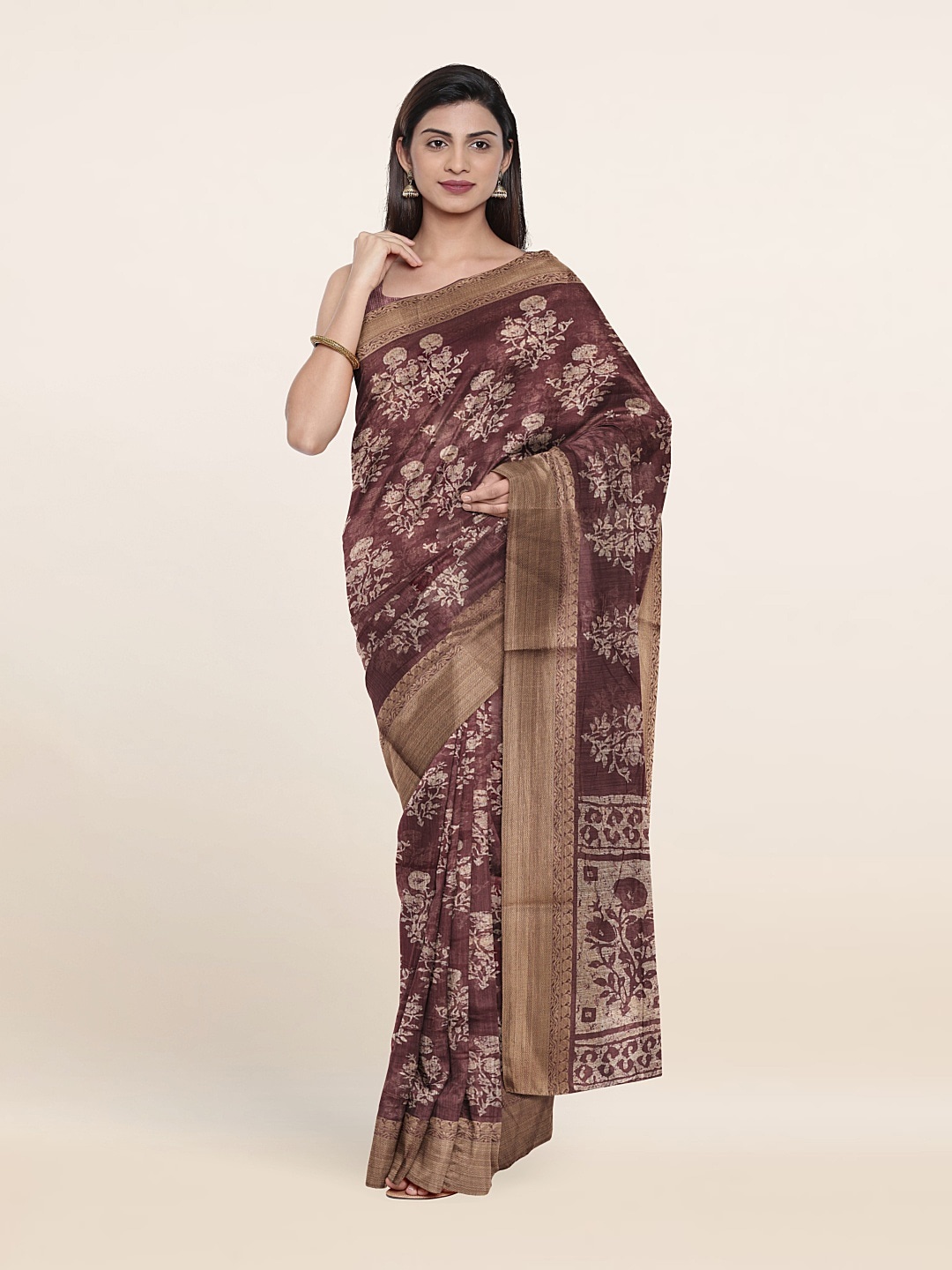 

Pothys Ethnic Motifs Zari Saree, Purple