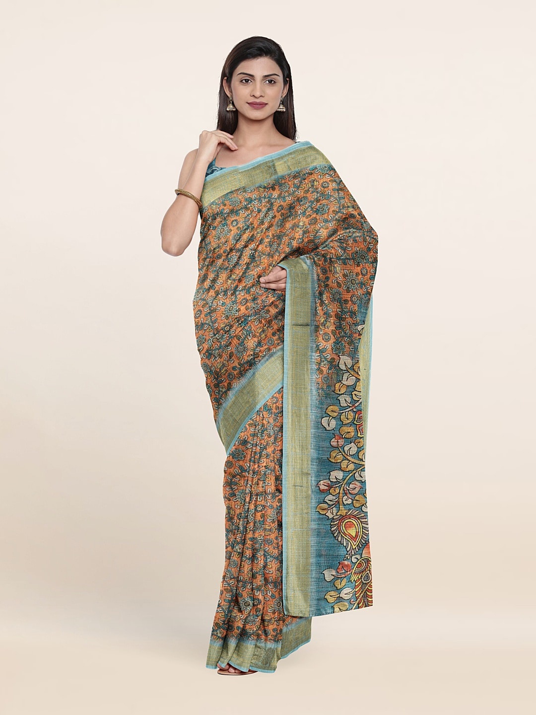 

Pothys Ethnic Motifs Zari Saree, Mustard