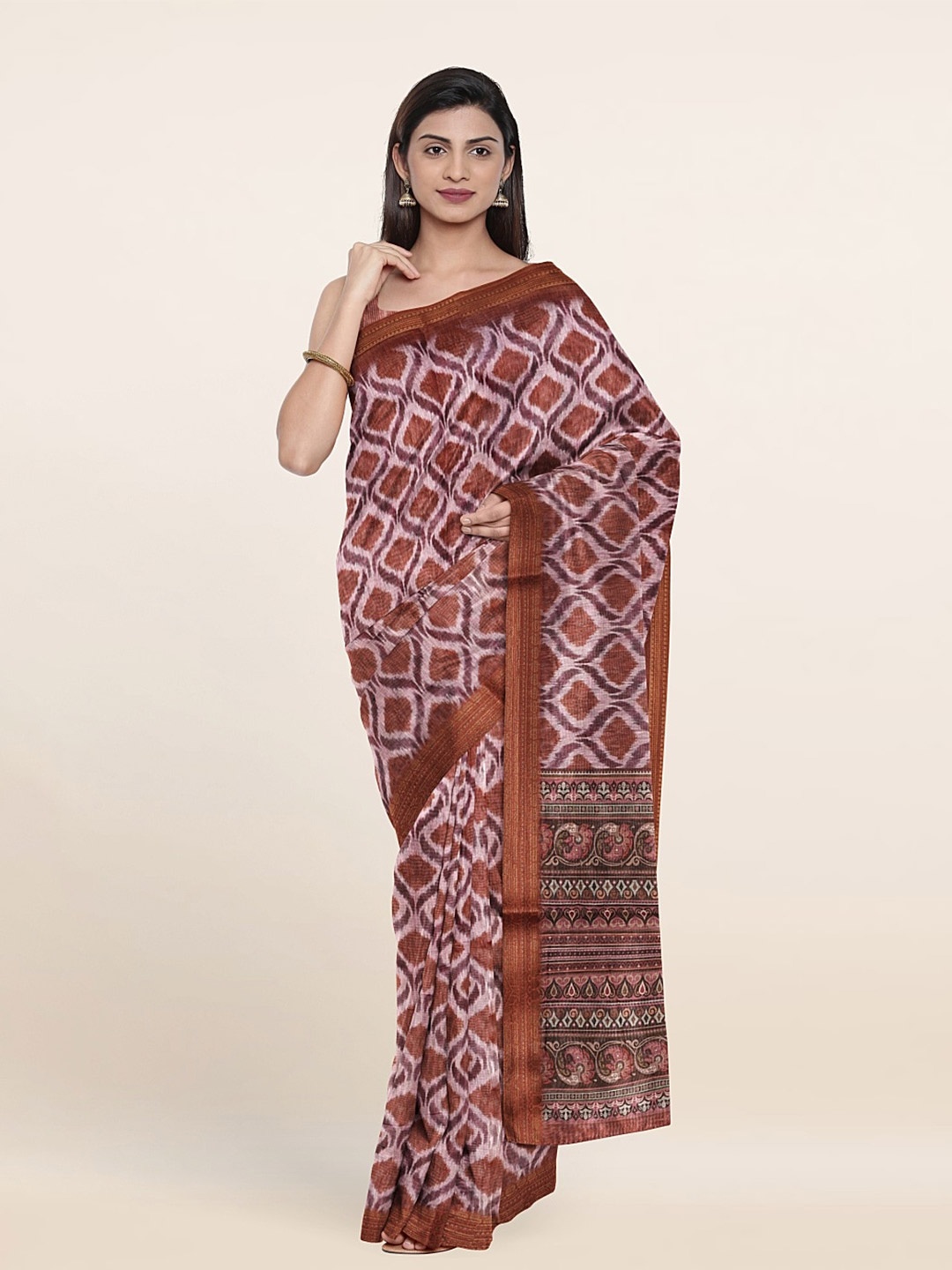 

Pothys Geometric Saree, Lavender