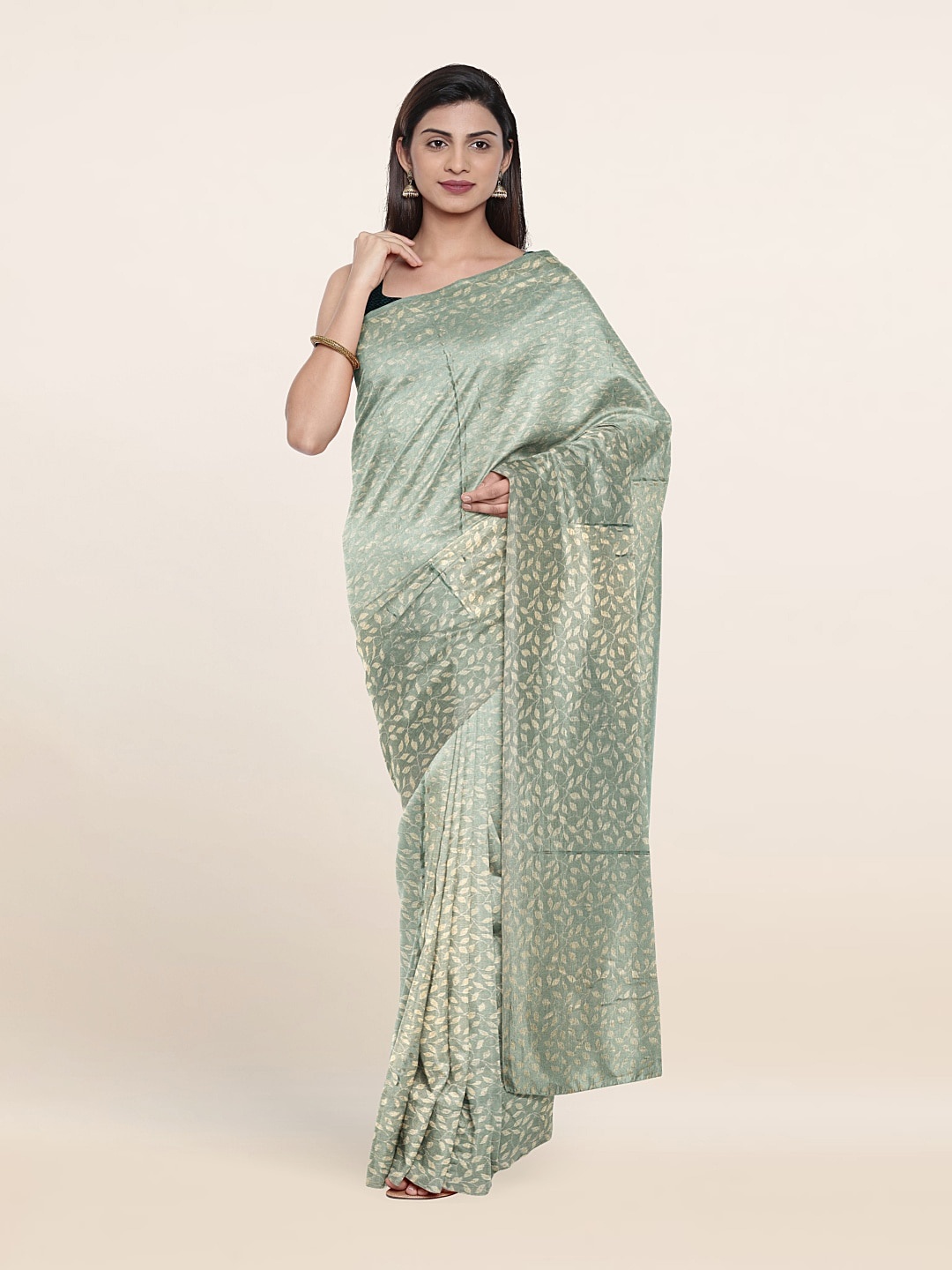 

Pothys Batik Printed Saree, Blue
