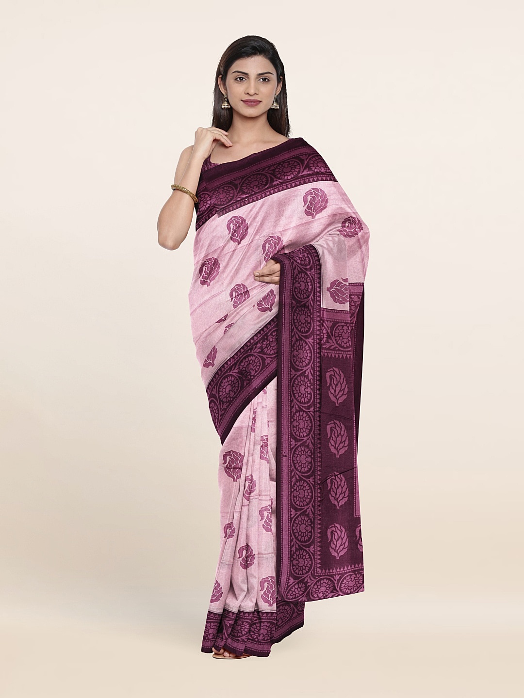 

Pothys Paisley Saree, Lavender