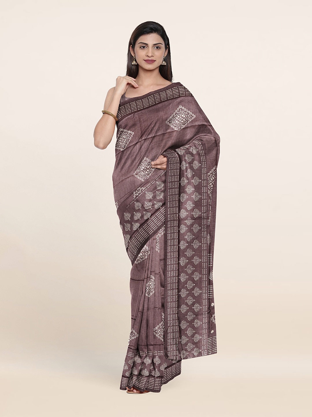 

Pothys Batik Saree, Purple