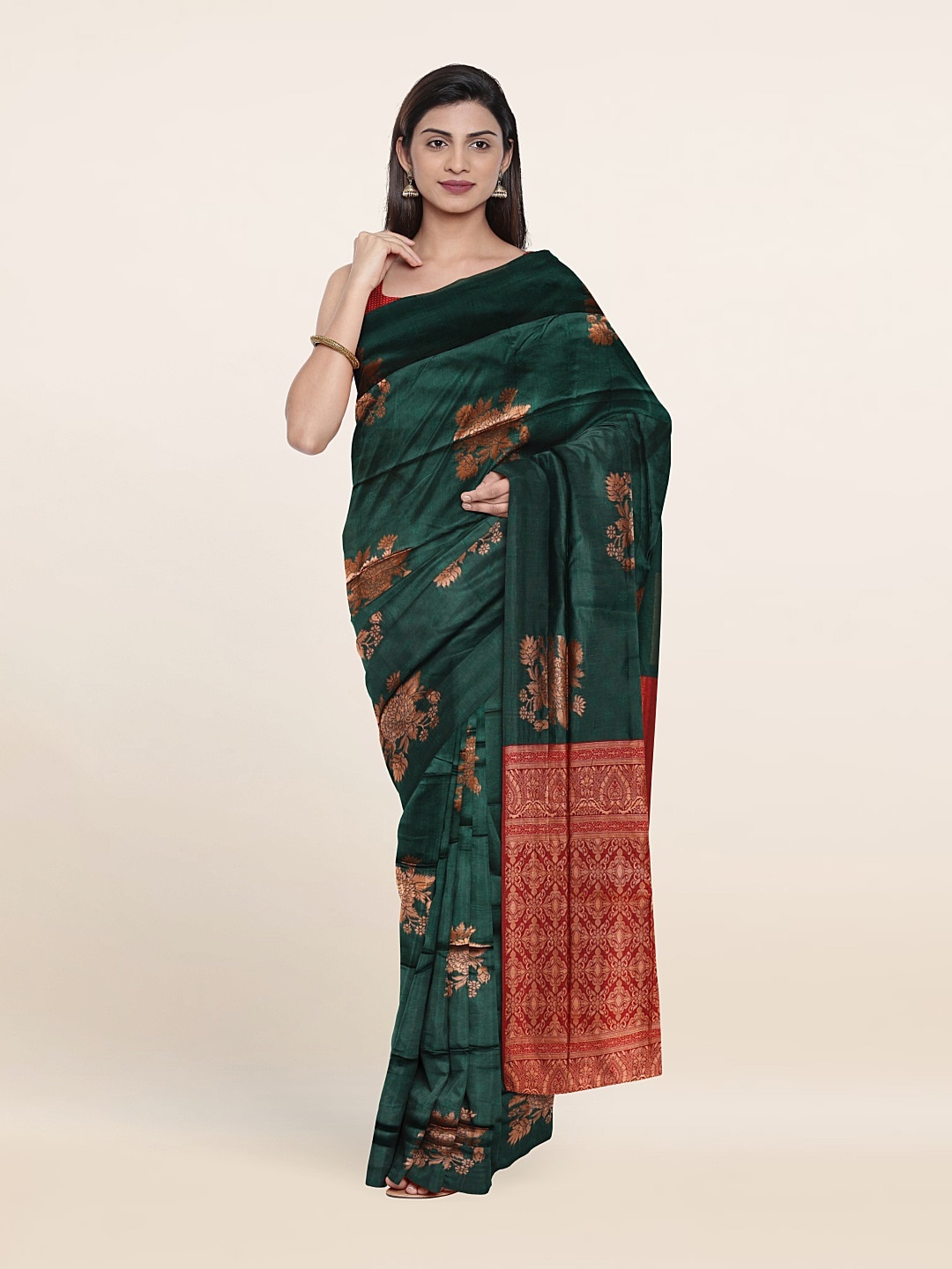 

Pothys Ethnic Motifs Saree, Green