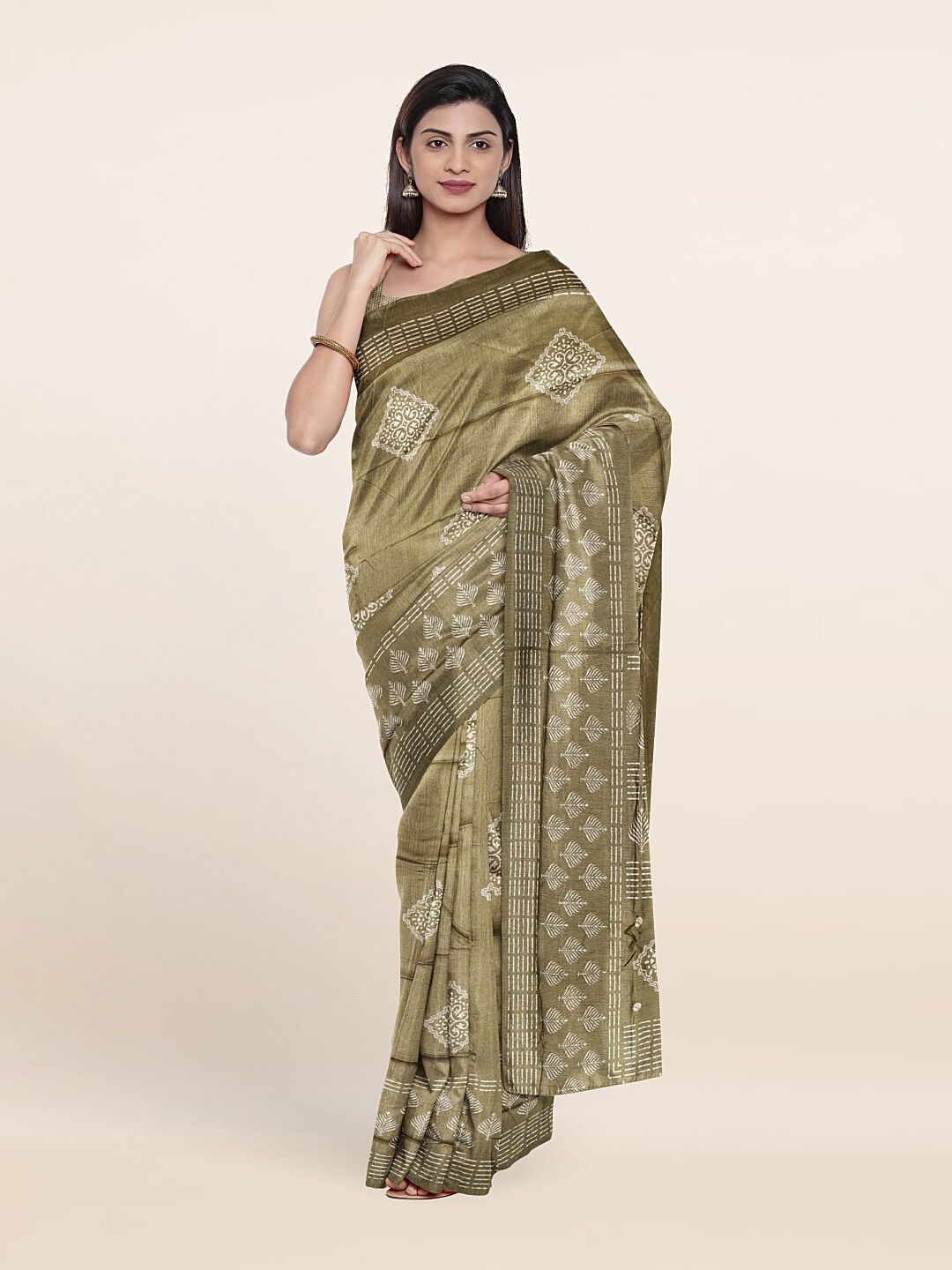 

Pothys Ethnic Motifs Saree, Green