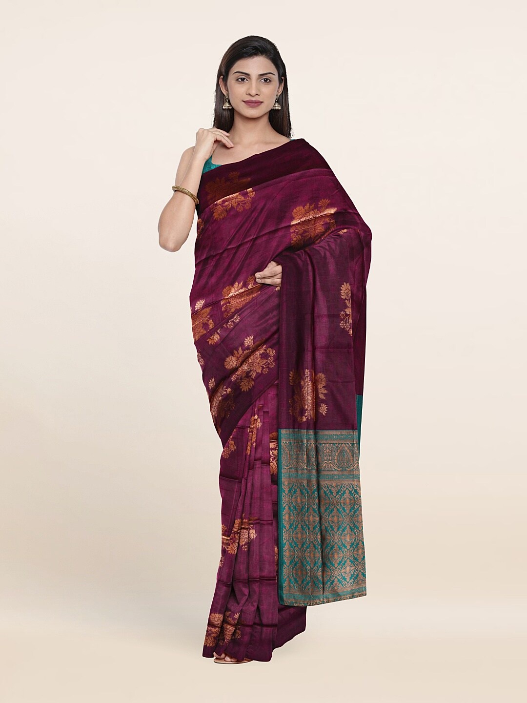 

Pothys Woven Design Saree, Violet