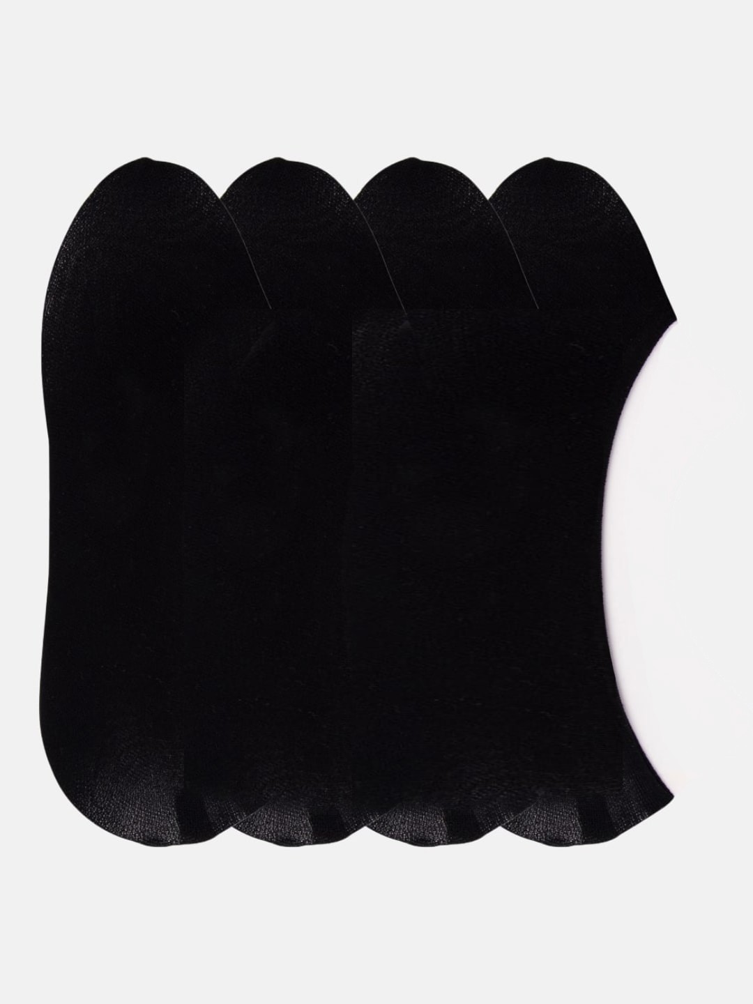 

N2S NEXT2SKIN Women Pack Of 4 Solid Shoe Liner Socks, Black