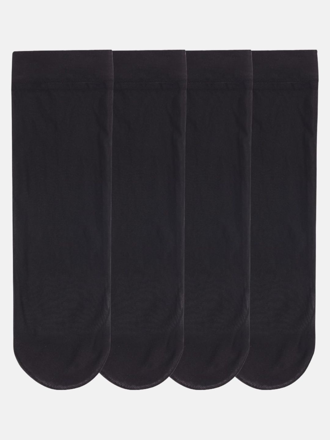 

N2S NEXT2SKIN Women Pack Of 4 Ankle-Length Socks, Black