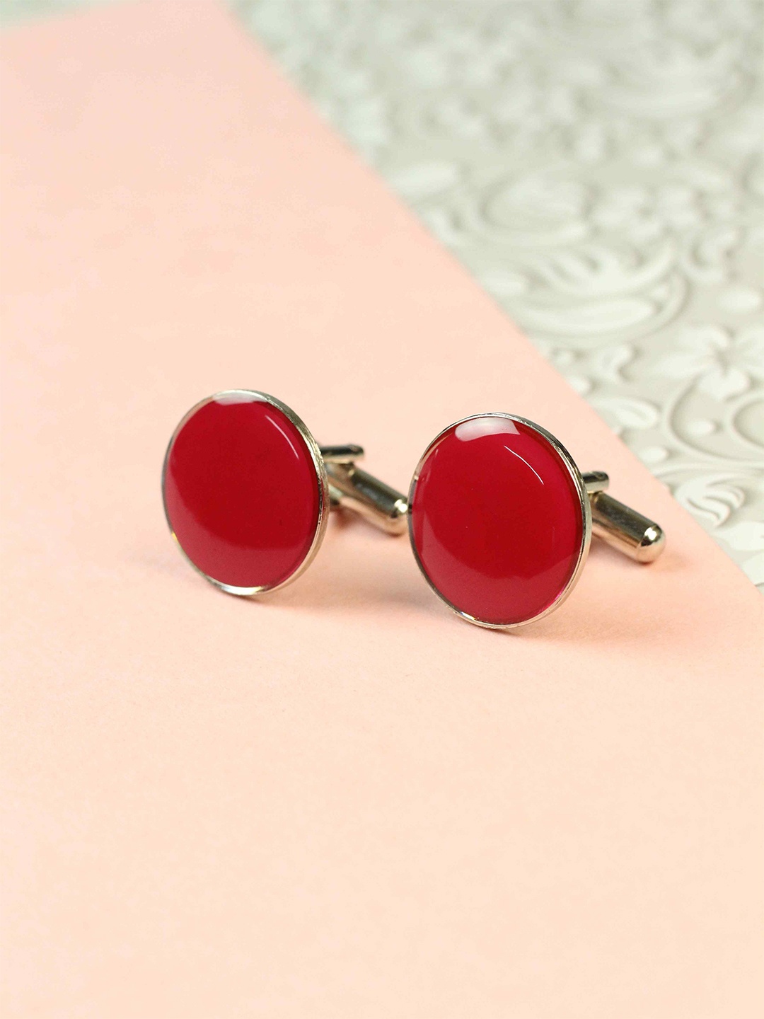 

Tossido Brass Cufflink, Pink