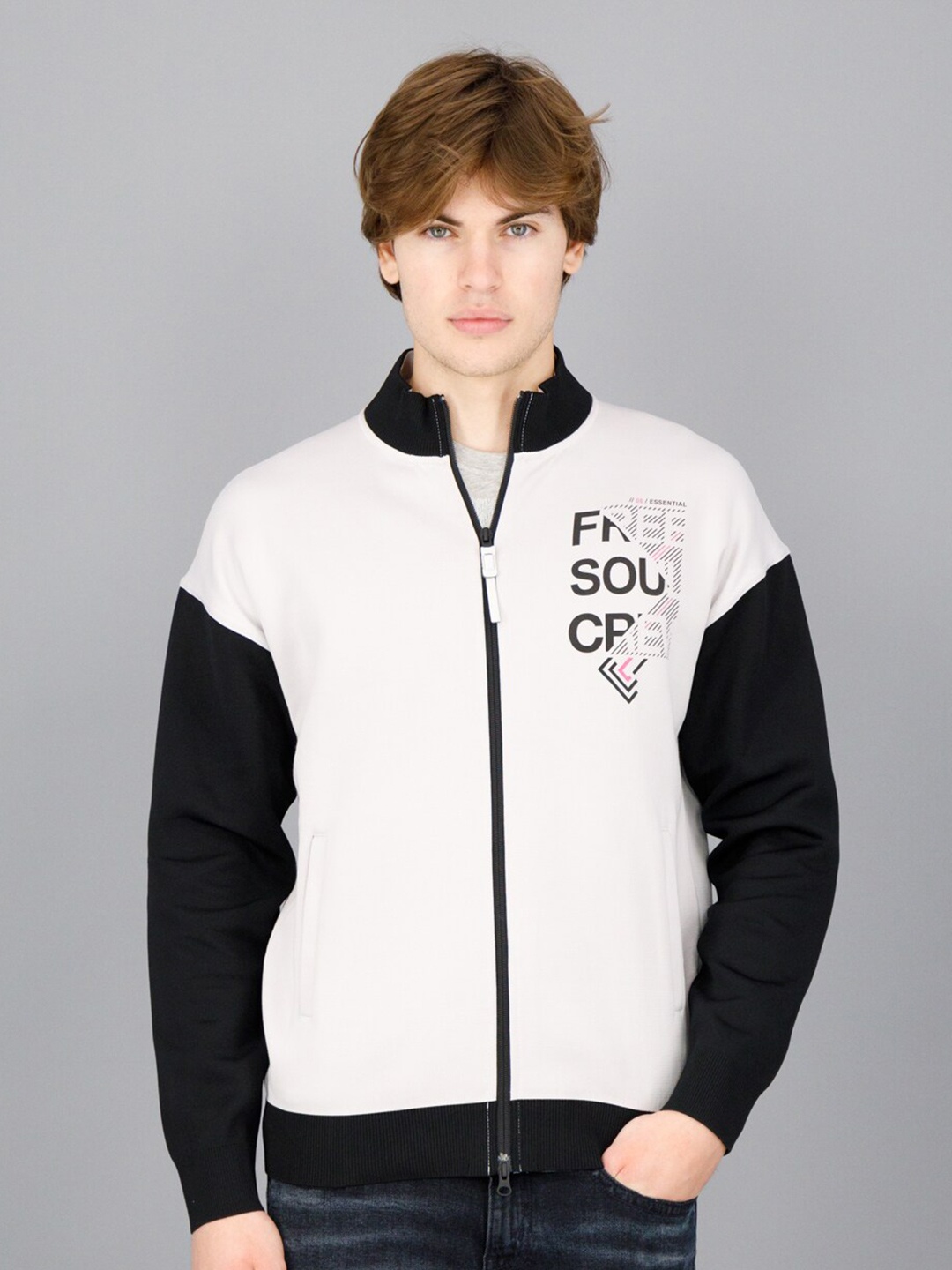 

FREESOUL Men Long Sleeves Sweatshirt, Off white