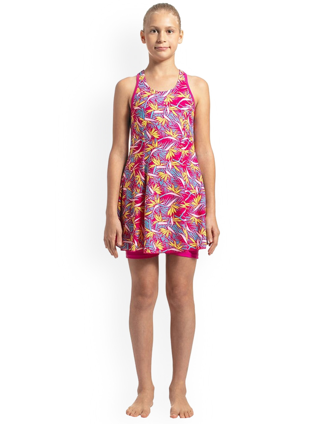 

Speedo Girls Printed Swim Tops, Pink