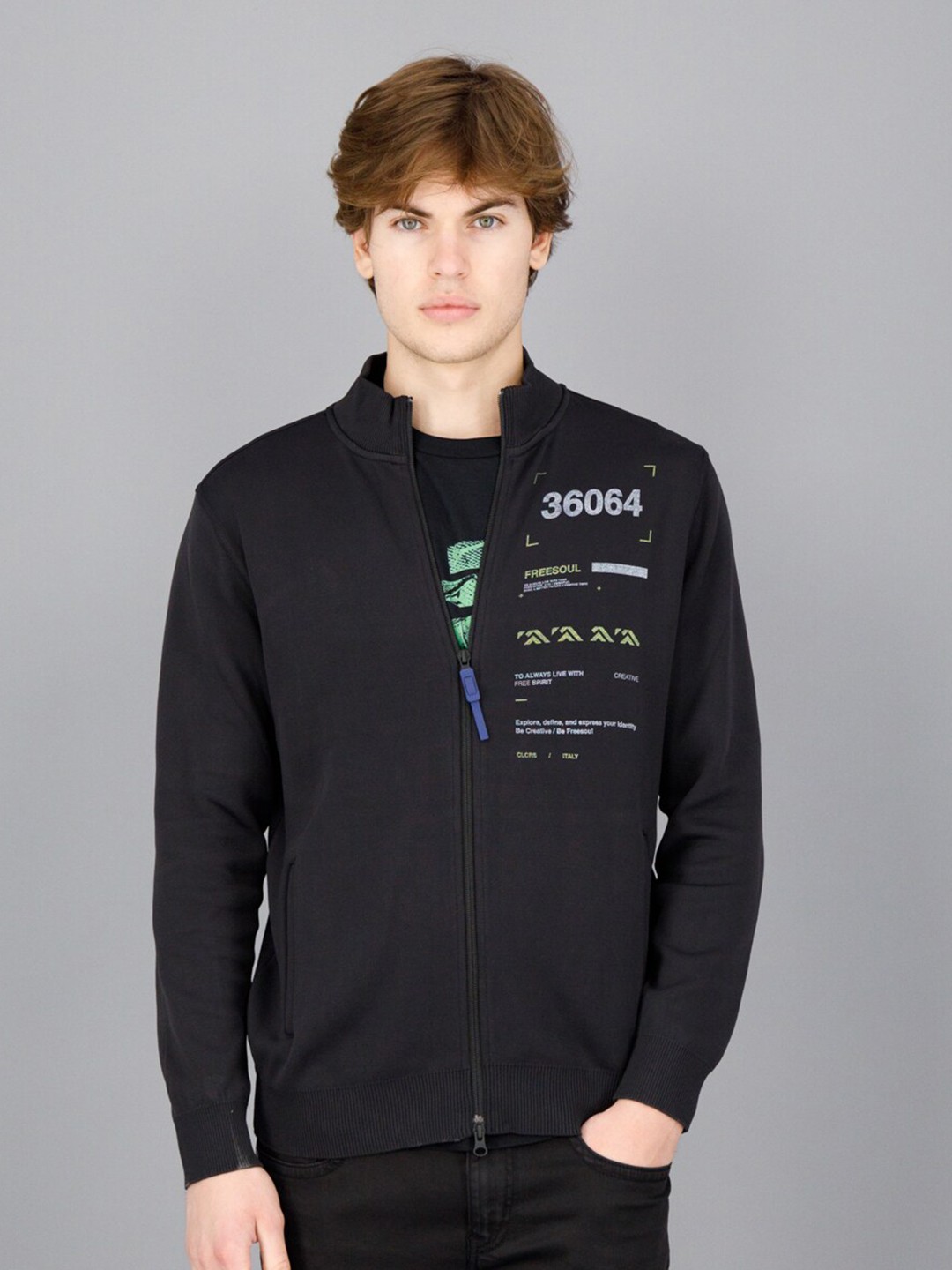 

FREESOUL Men Printed Sweatshirt, Black