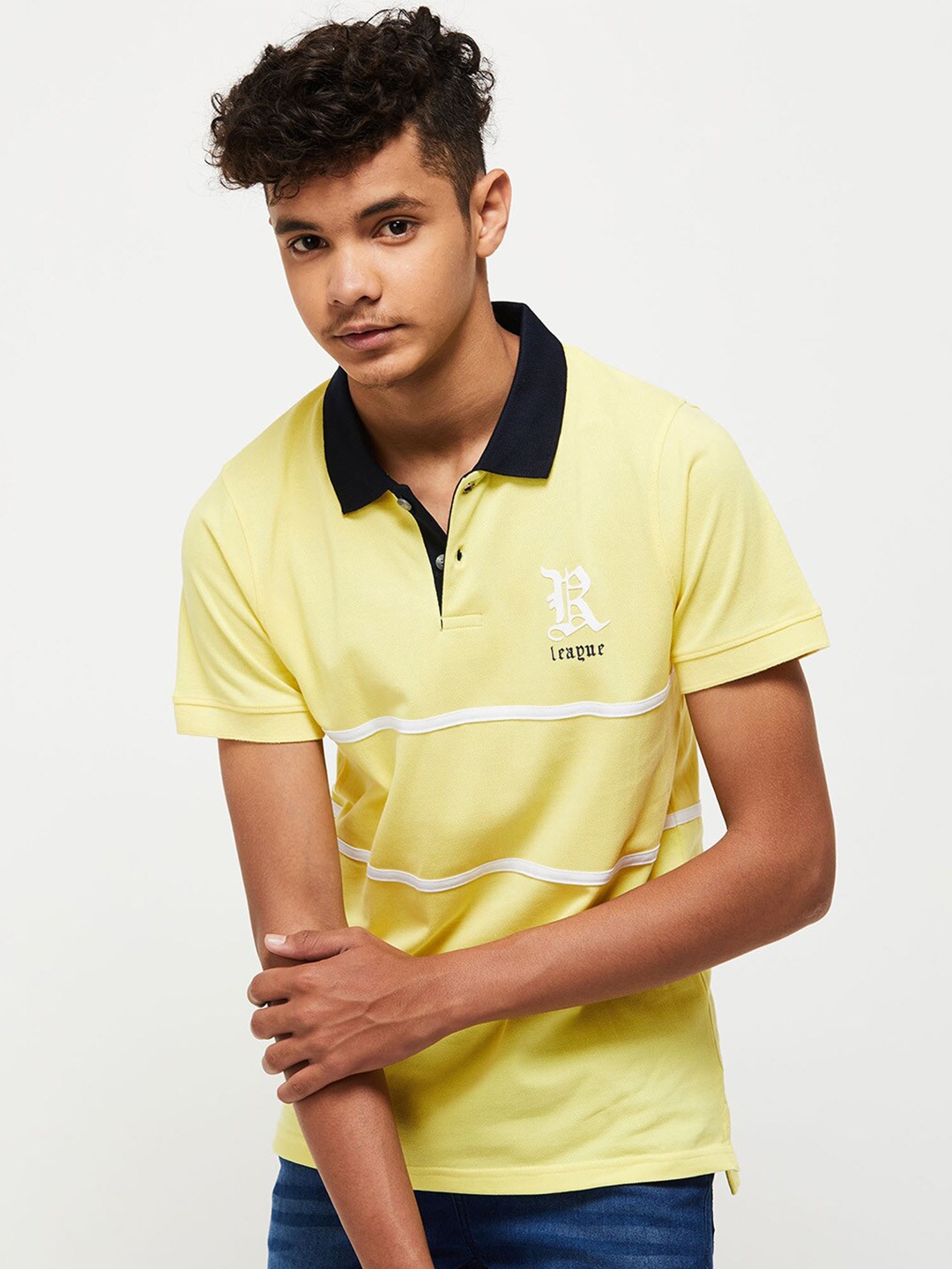 

max Boys Polo Collar T-shirt, Yellow