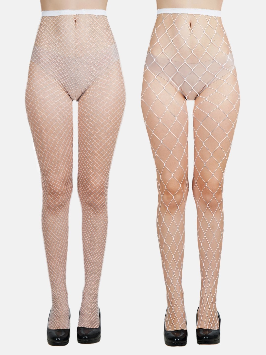 

N2S NEXT2SKIN Women Pack Of 2 Patterned Fishnet Stockings, Beige