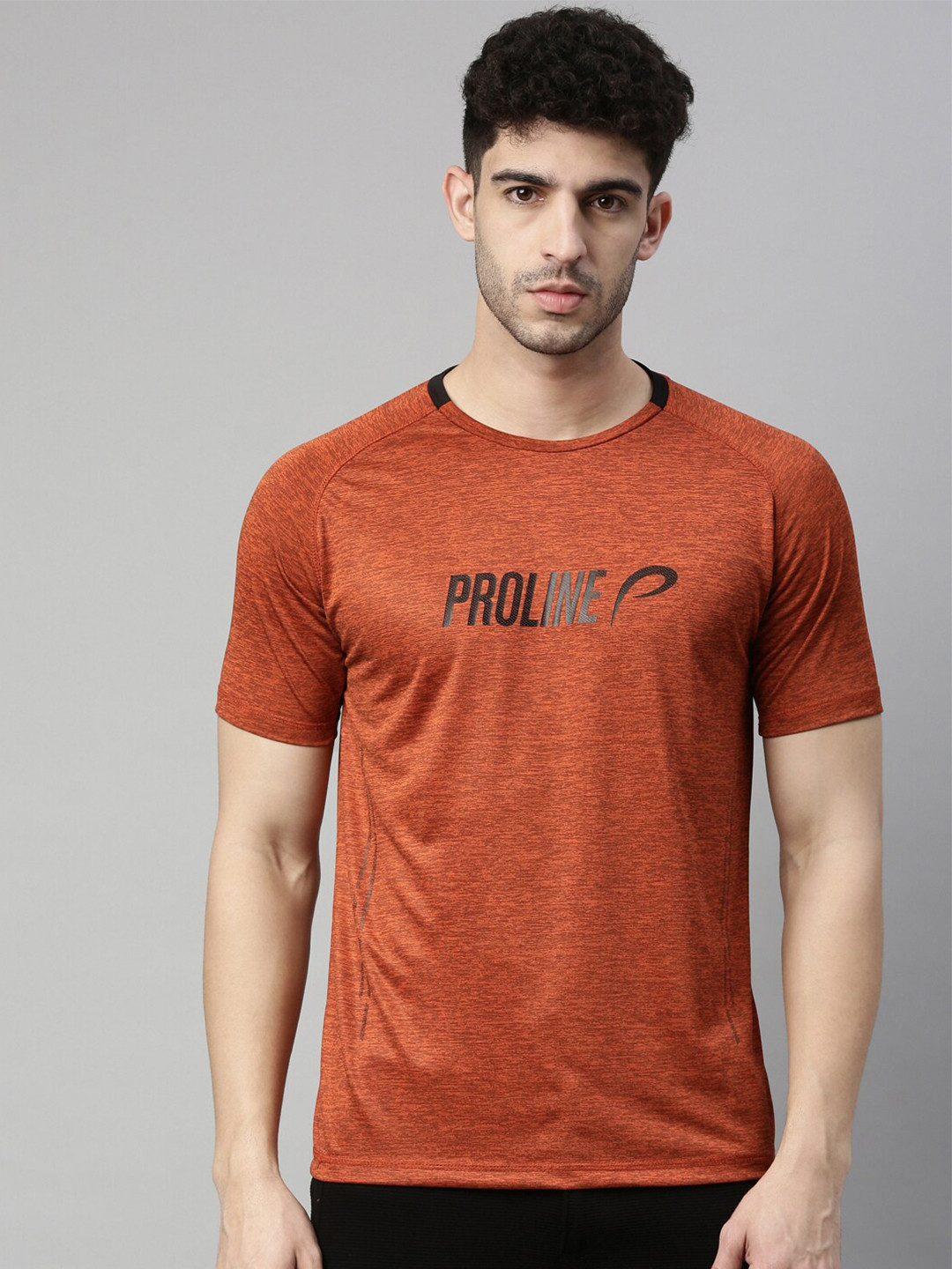 

Proline Active Men Typography Printed Everfresh T-shirt, Rust