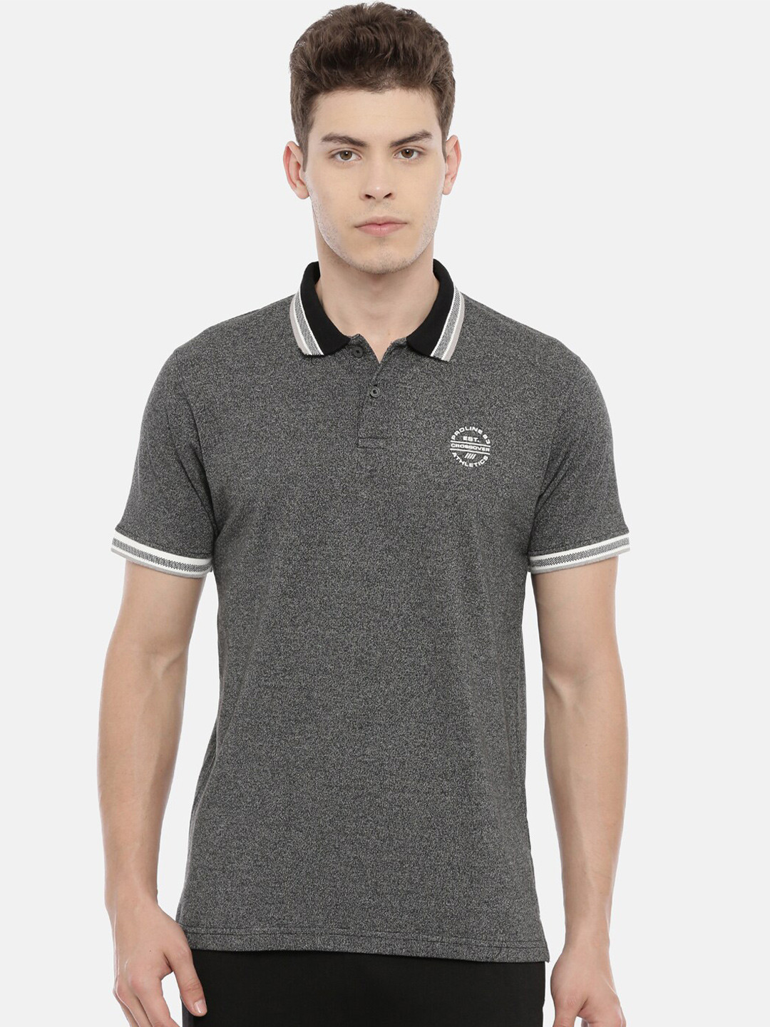 

Proline Active Men Polo Collar T-shirt, Black