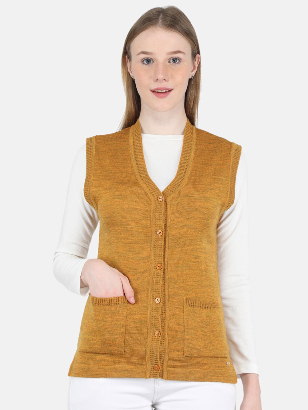 

Monte Carlo Plus-Size Women Cardigan, Yellow
