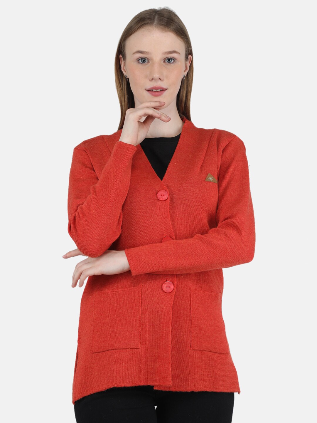 

Monte Carlo Women Orange Cardigan