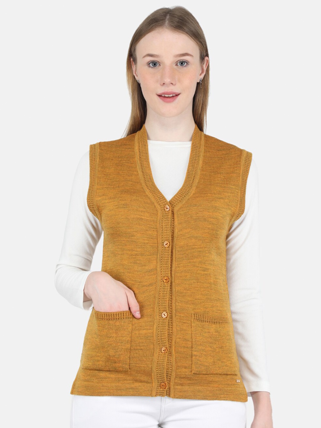 

Monte Carlo Women Yellow Sweater Vest