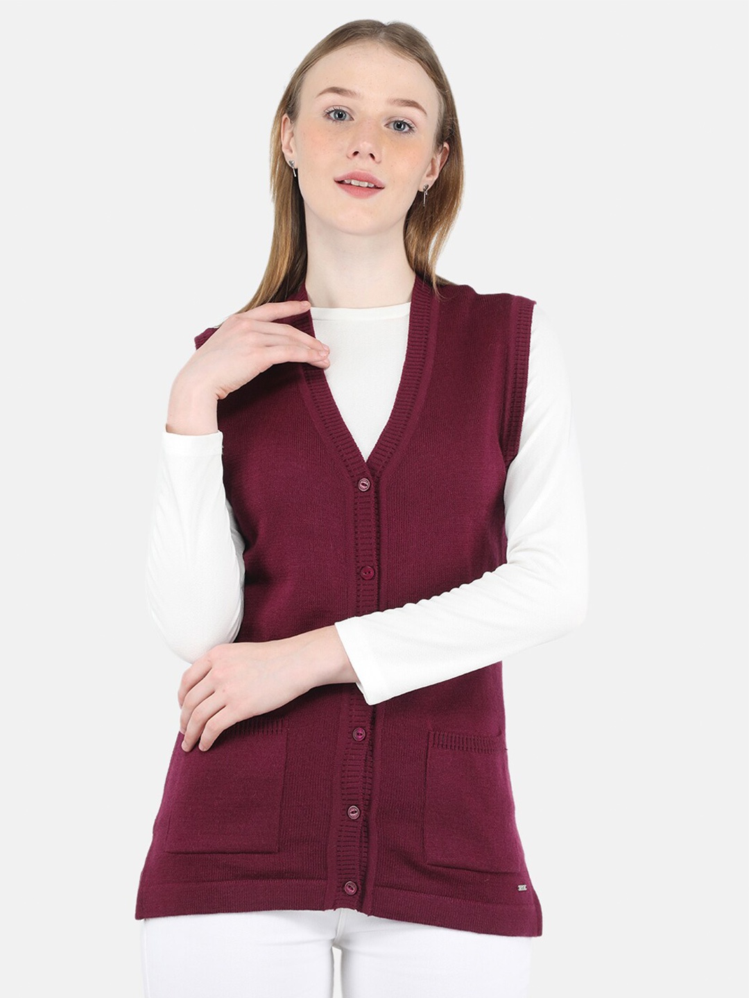 

Monte Carlo Women Maroon Cardigan