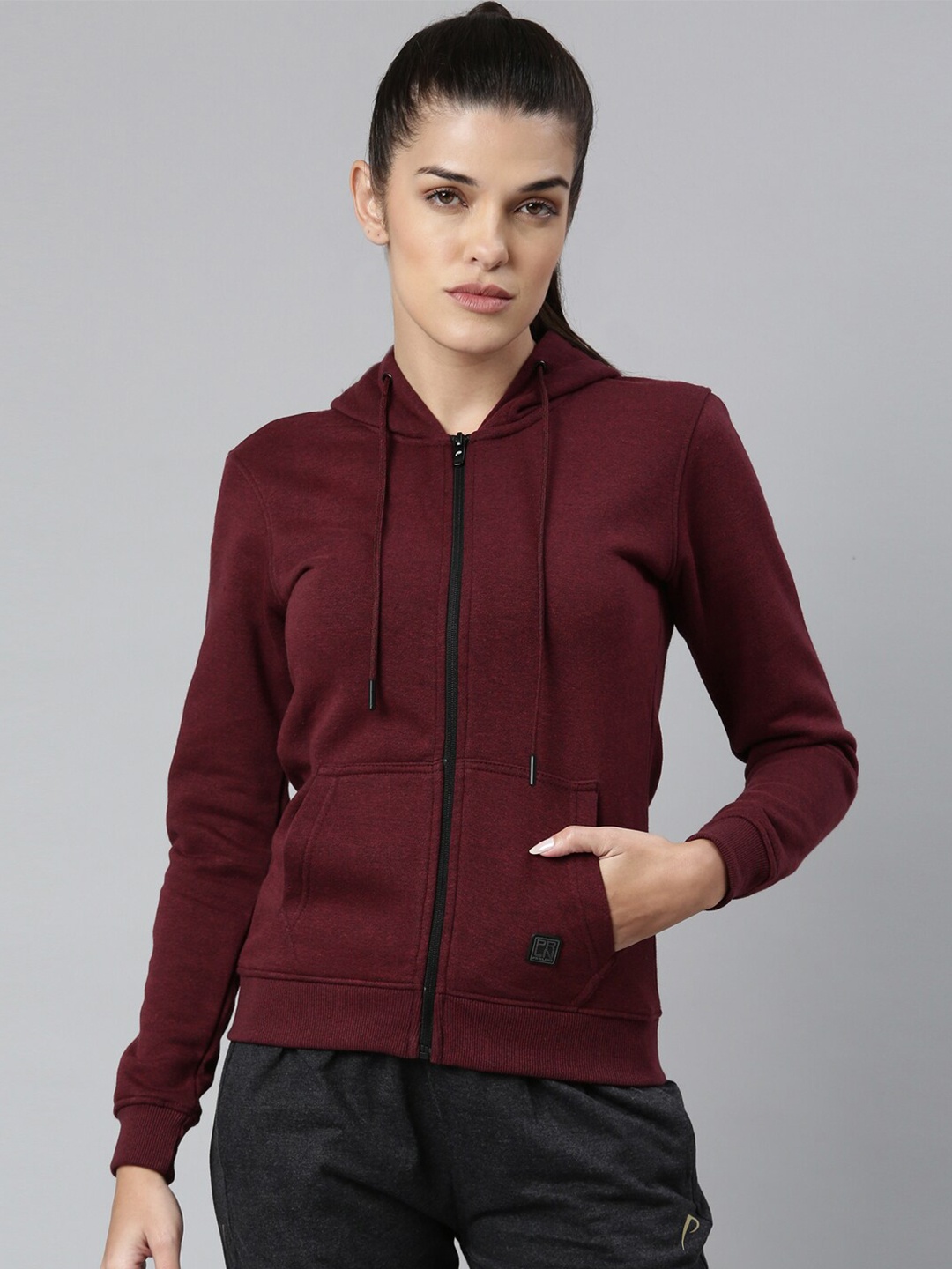 

Proline Active Women Solid Hooded Sweatshirt, Maroon