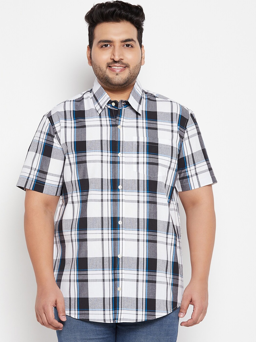 

bigbanana Men Plus Size Multi Palemo Checked Shirt