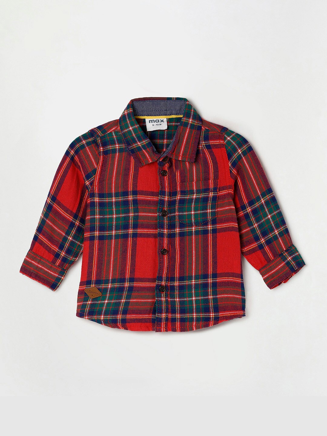 

max Boys Multicoloured Tartan Checks Checked Casual Shirt, Multi