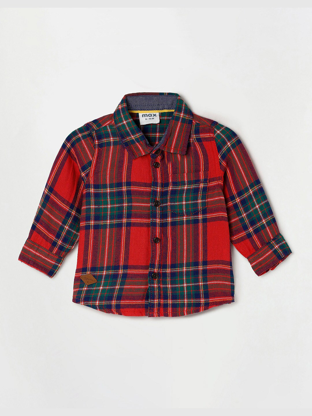 

max Boys Red Tartan Checks Checked Casual Shirt
