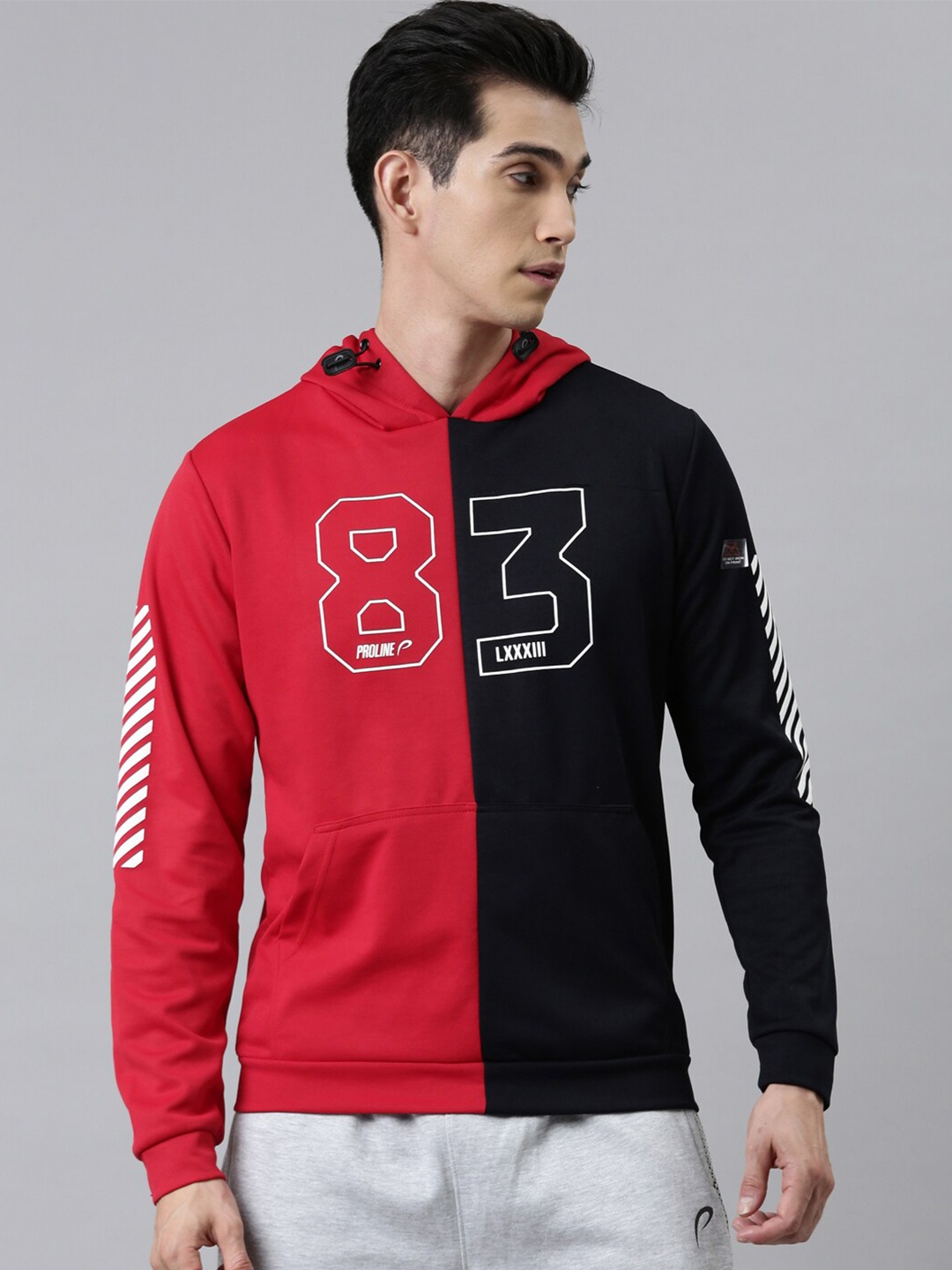 

Proline Active Men Colourblocked Sweatshirt, Red